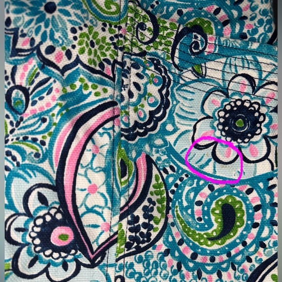 Lilly Pulitzer Melanie Pencil Knee-Length Skirt Blue Floral Peacock Women’s 6 - Picture 6 of 6